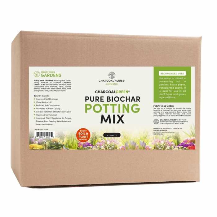 Charcoal Green® PREMIUM BIOCHAR POTTING MIX- 8qt