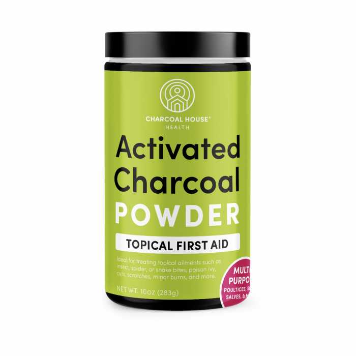Hardwood Activated Charcoal Powder - Topical First Aid